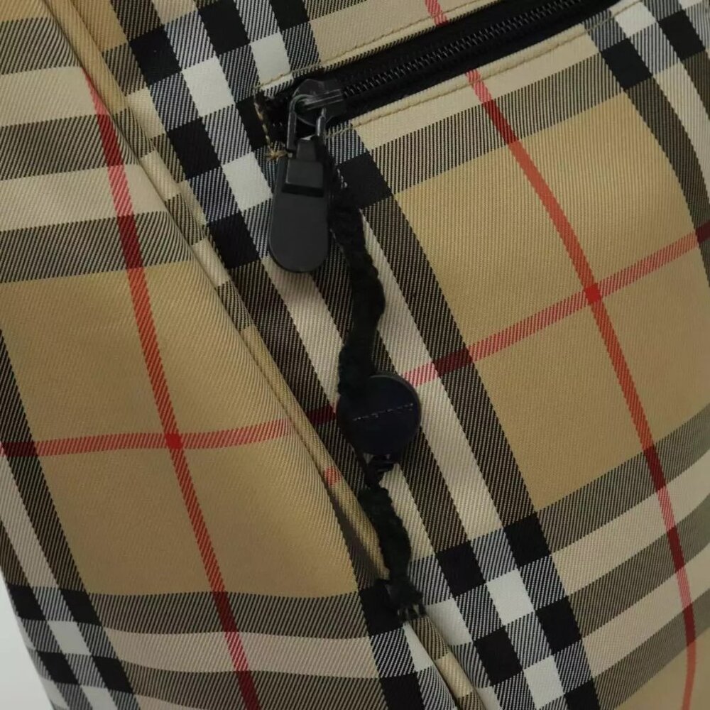 BURBERRY Golf Nova Check Backpack Canvas Beige Auth 95671 - Picture 12 of 16